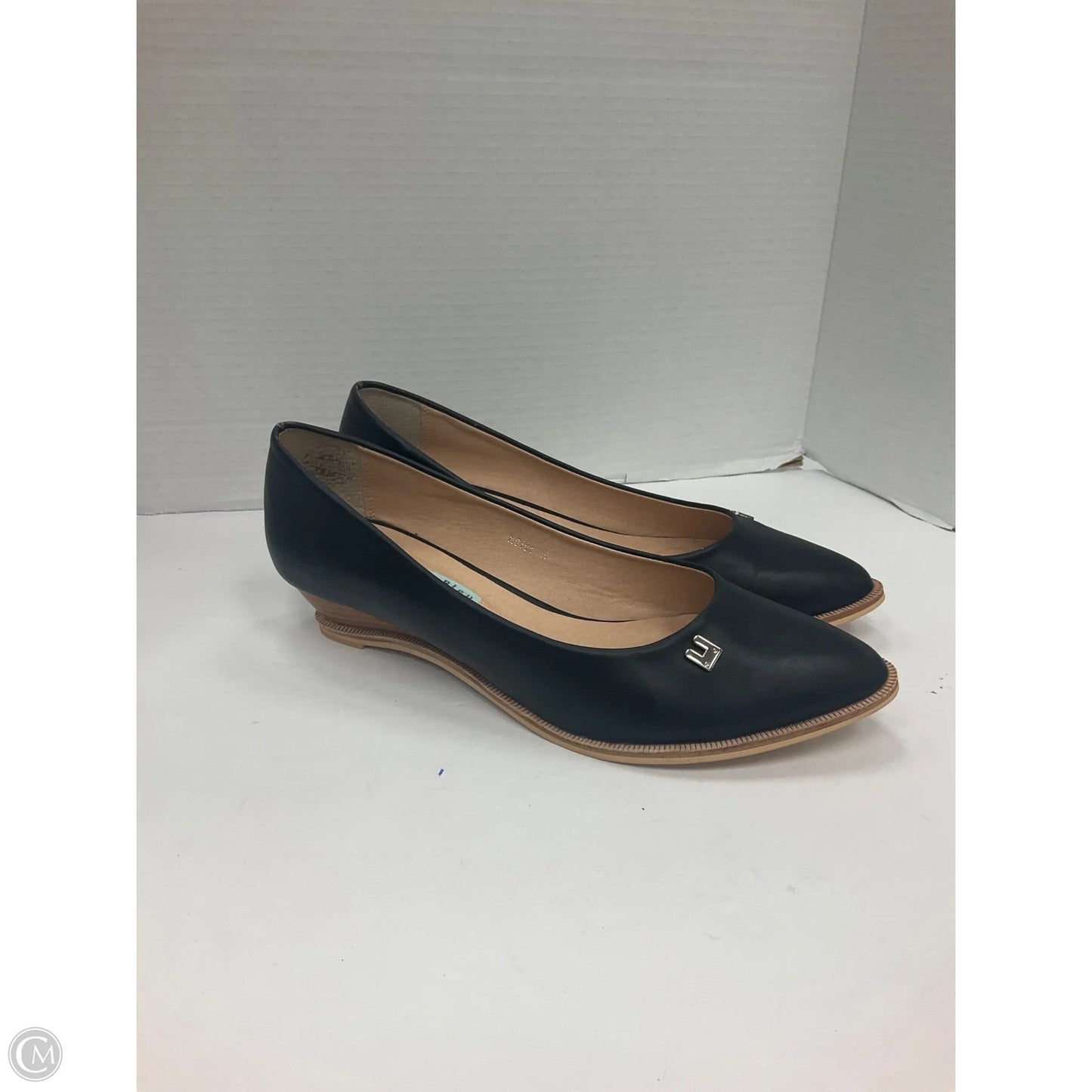 Shoes Heels Wedge By Clothes Mentor In Black, Size: 10