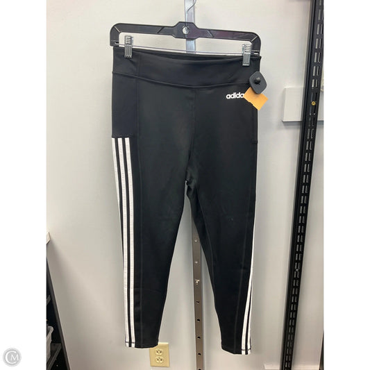 Athletic Leggings By Adidas In Black, Size: M