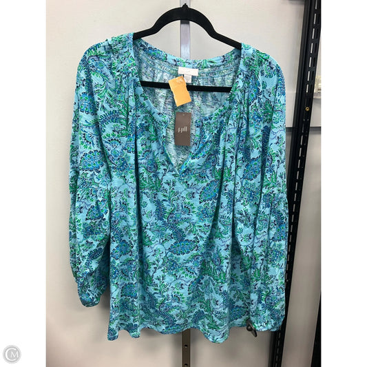 Top Long Sleeve By J. Jill In Multi-colored, Size: 3x