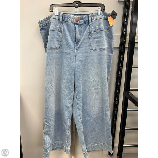 Jeans Wide Leg By Lane Bryant In Blue Denim, Size: 18