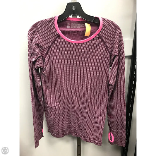 Athletic Top Long Sleeve Crewneck By Victorias Secret In Maroon, Size: L