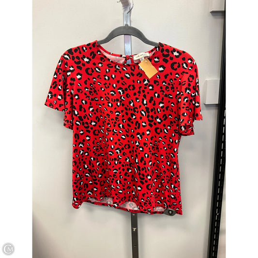 Top Short Sleeve Basic By Faith And Joy In Animal Print, Size: S