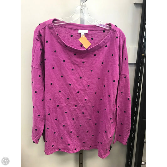 Top Long Sleeve By J. Jill In Polkadot Pattern, Size: Xl
