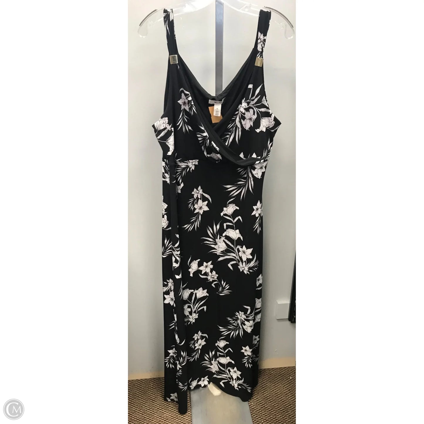 Dress Casual Maxi By White House Black Market In Black & White, Size: Xl