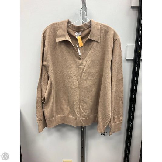 Top Long Sleeve By J. Crew In Tan, Size: 3x