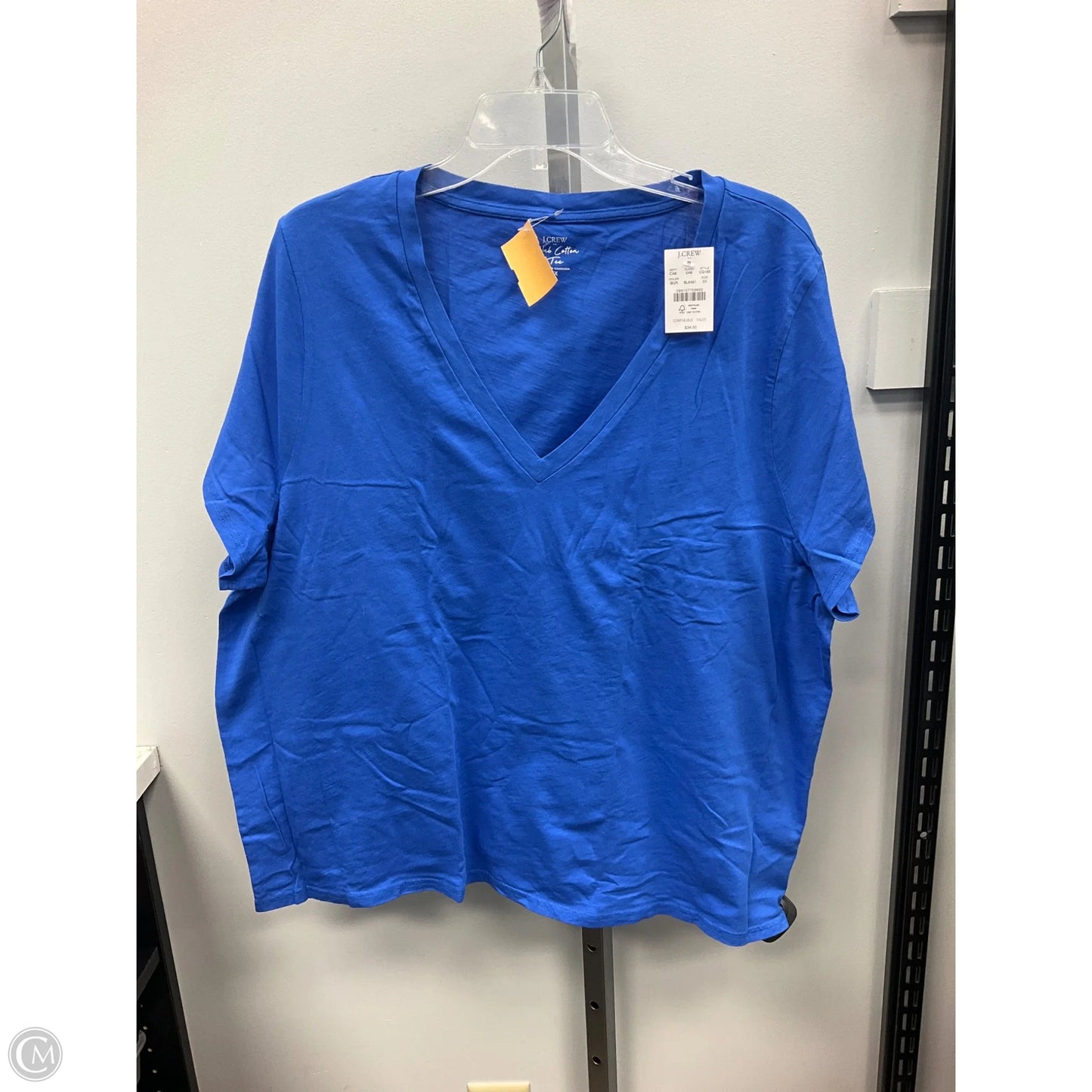 Top Short Sleeve Basic By J. Crew In Blue, Size: 3x