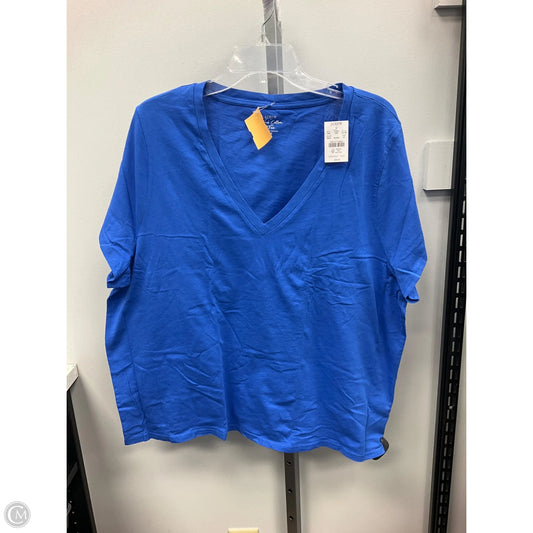 Top Short Sleeve Basic By J. Crew In Blue, Size: 3x
