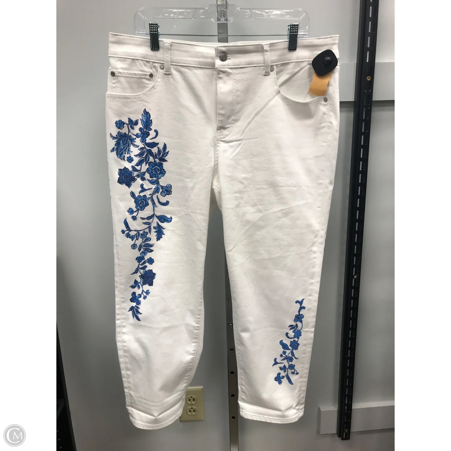 Jeans Flared By Talbots In White, Size: 14p