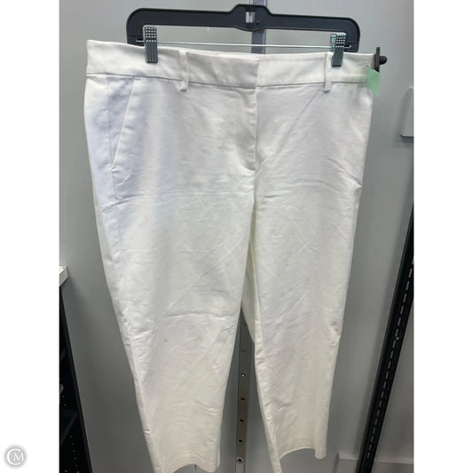 Pants Cropped By Loft In Cream, Size: 12
