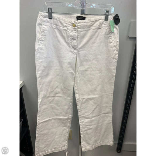 Jeans Wide Leg By Talbots In White, Size: 8p