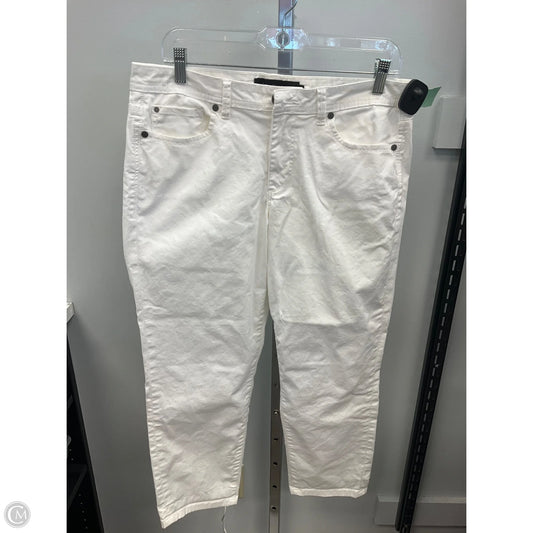 Jeans Straight By Calvin Klein In White, Size: 12