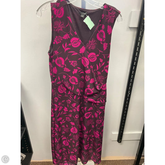 Dress Casual Midi By Ann Taylor In Floral Print, Size: 8