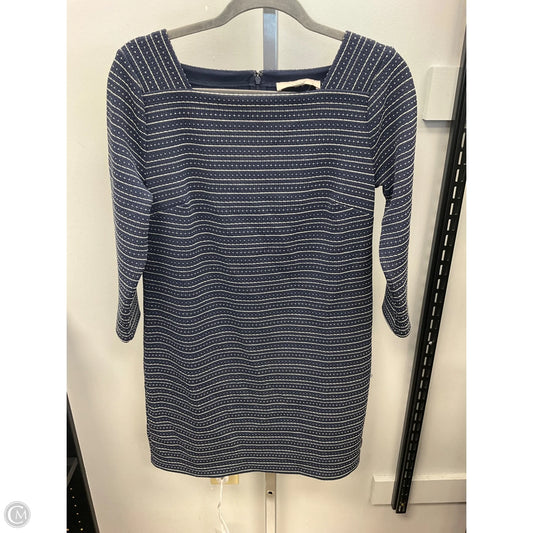 Dress Casual Short By Loft In Blue & Cream, Size: S