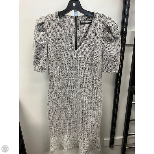Dress Designer By Karl Lagerfeld In Black & White, Size: 6