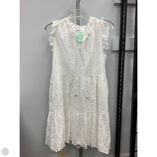 Dress Casual Short By Carly Jean In White, Size: M
