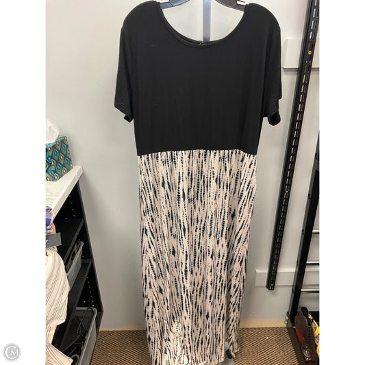 Dress Casual Maxi By Cme In Black & Cream, Size: 2x