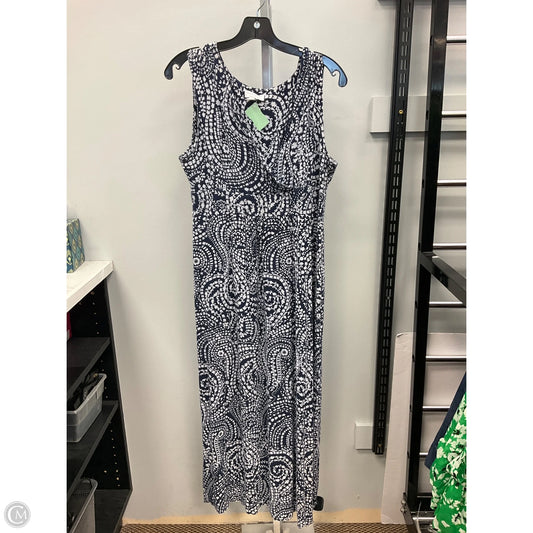 Dress Casual Maxi By Charter Club In Blue & Cream, Size: Lp