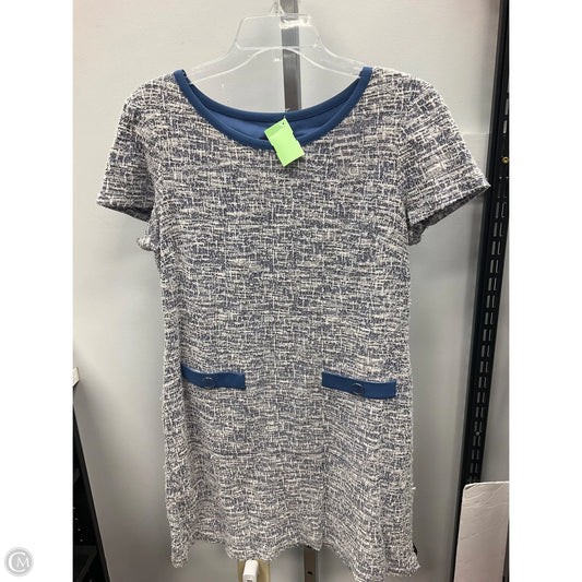 Dress Casual Short By Connected Apparel In Blue & Cream, Size: 10