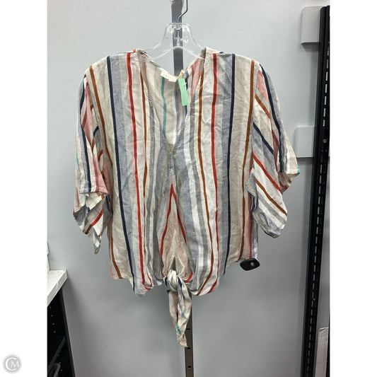 Top Short Sleeve By Lovestitch In Striped Pattern, Size: S