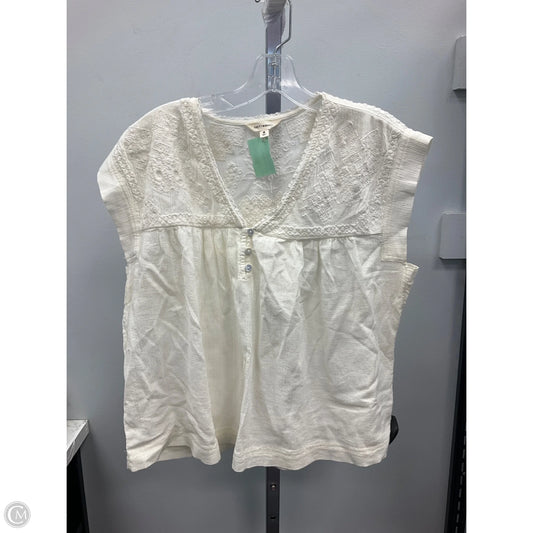Top Short Sleeve By Lucky Brand In Cream, Size: M