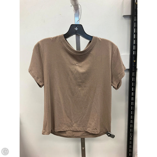 Athletic Top Short Sleeve By Nike Apparel In Brown, Size: L