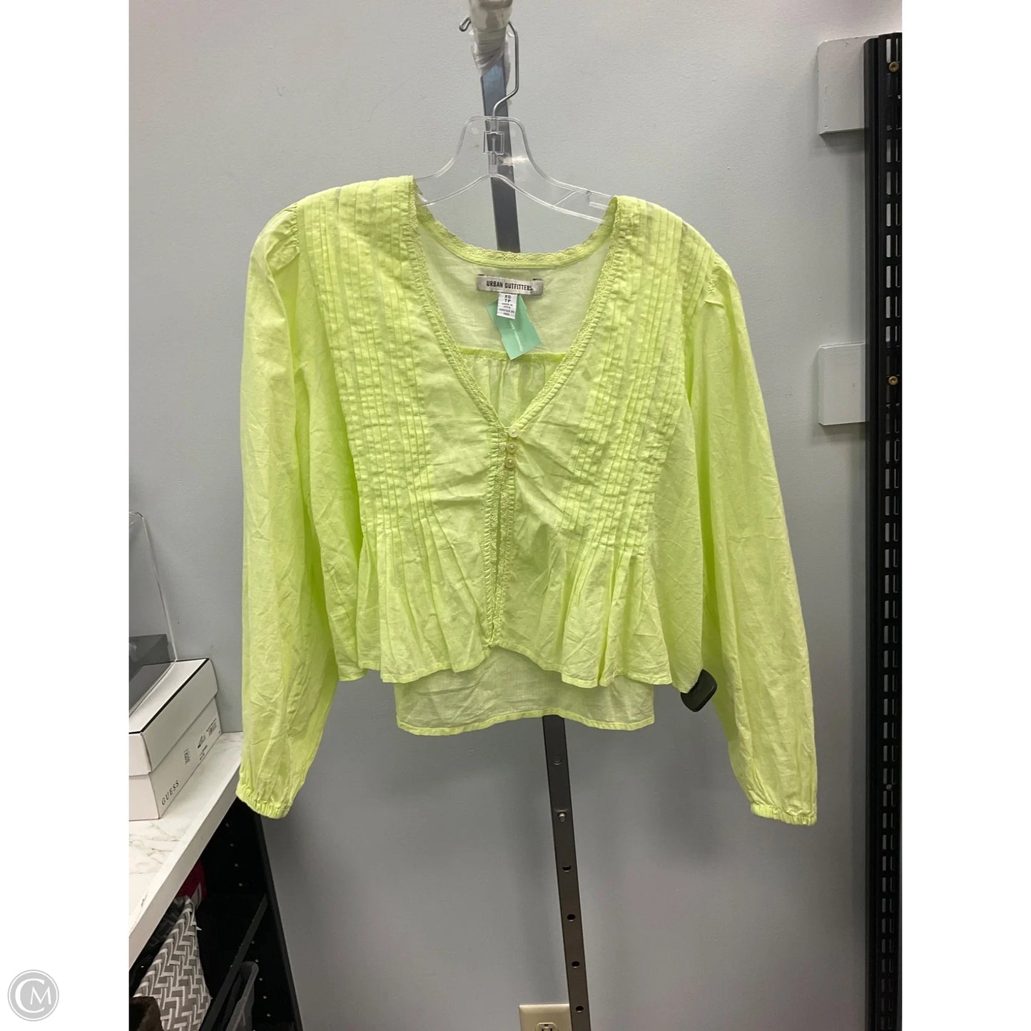 Top Long Sleeve By Urban Outfitters In Yellow, Size: Xs