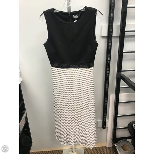Dress Designer By Karl Lagerfeld In Black & White, Size: S