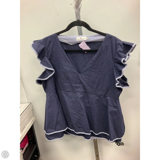 Top Short Sleeve By Vineyard Vines In Blue, Size: Xl
