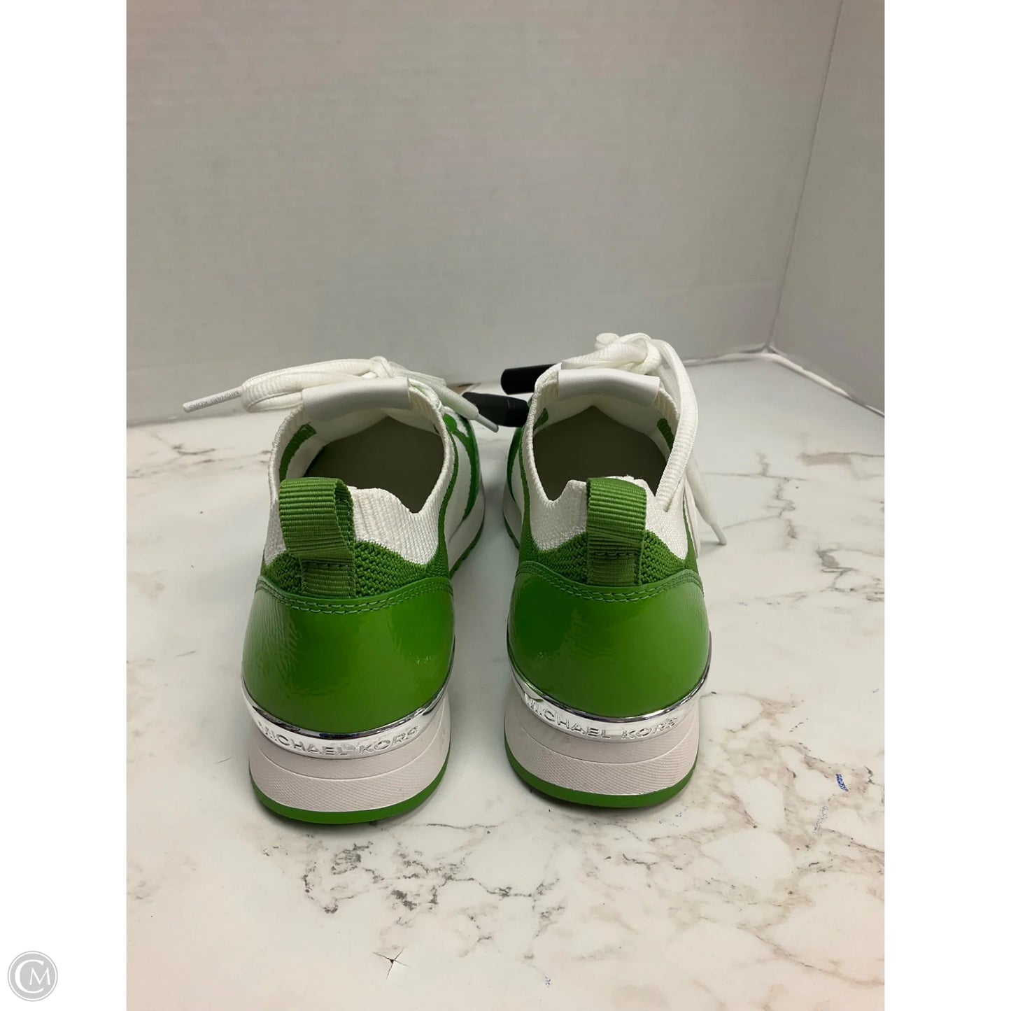 Shoes Designer By Michael Kors In Green & White, Size: 6