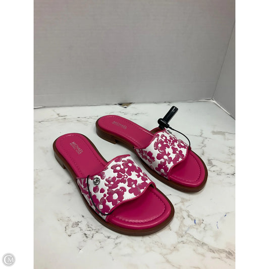 Shoes Designer By Michael Kors In Pink & White, Size: 6.5