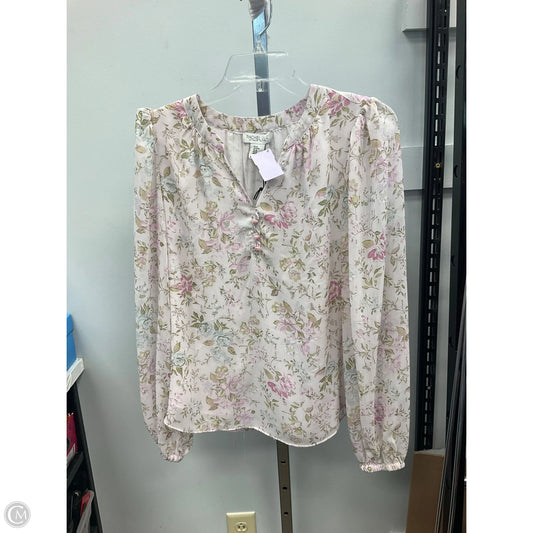 Top Long Sleeve By Rachel Zoe In Floral Print, Size: M