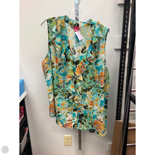 Top Sleeveless By Sunny Leigh In Multi-colored, Size: 2x