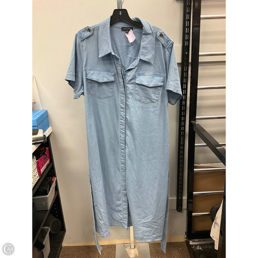 Dress Casual Midi By Universal Standard In Blue Denim, Size: M