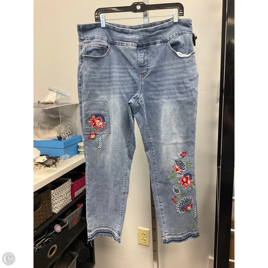 Jeans Straight By Coldwater Creek In Blue Denim, Size: 18
