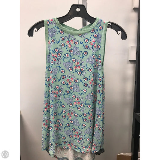 Top Sleeveless By Loft In Floral Print, Size: Xs