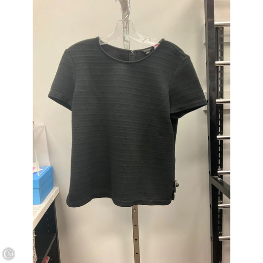 Top Short Sleeve By Ann Taylor In Black, Size: L