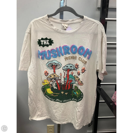 Top Short Sleeve By Clothes Mentor In Cream, Size: Xl