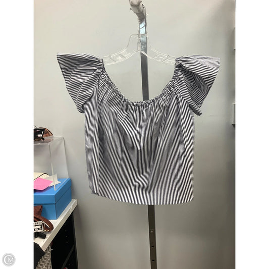 Top 2pc 3/4 Sleeve By Zara Basic In Blue & White, Size: S