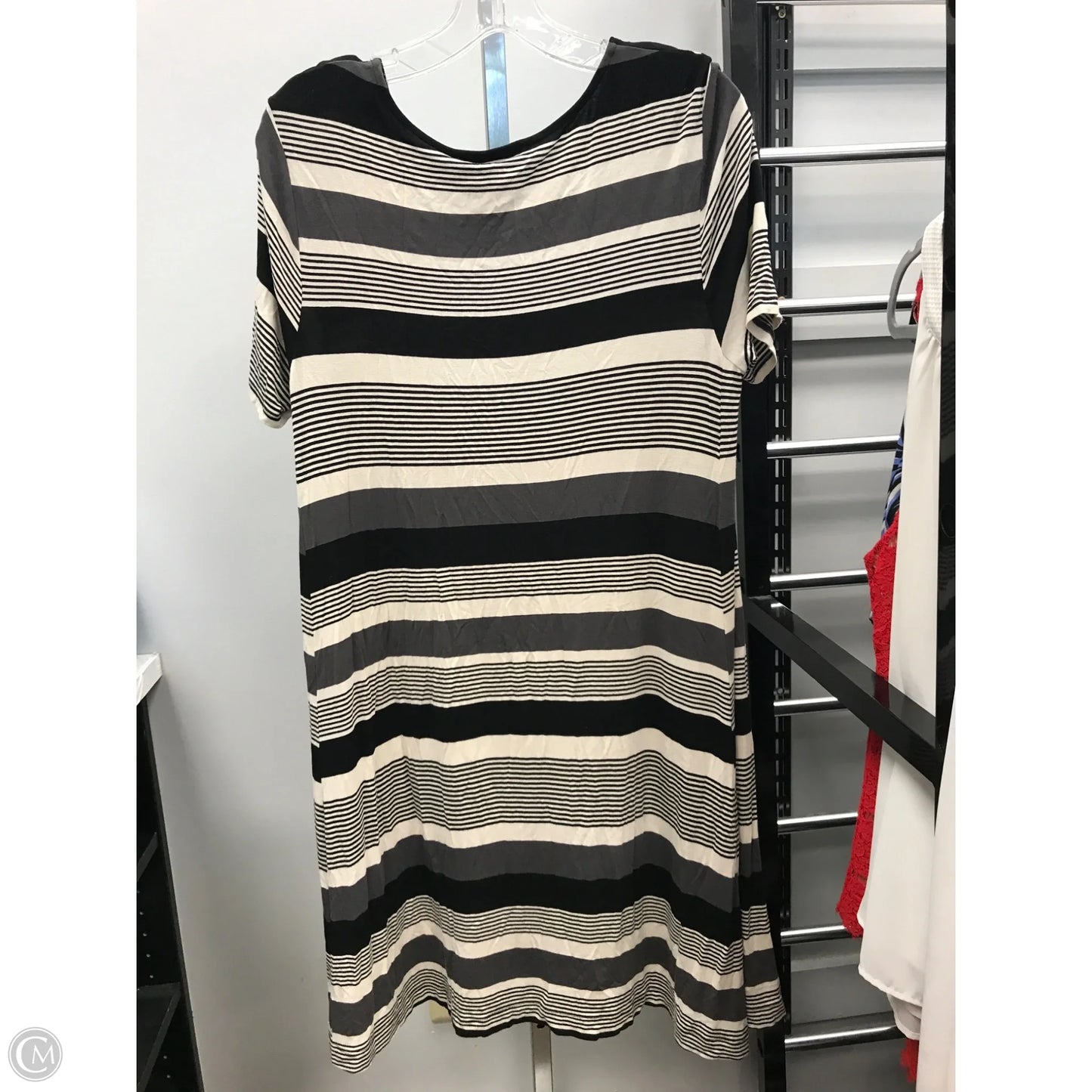 Dress Casual Short By Loft In Striped Pattern, Size: M
