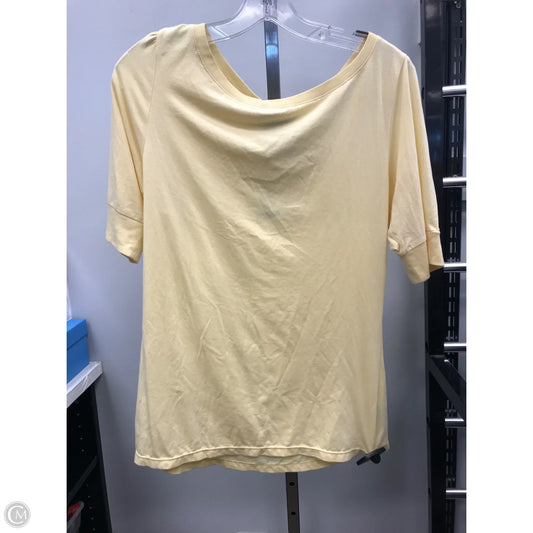 Top Short Sleeve By Inc In Yellow, Size: Xl