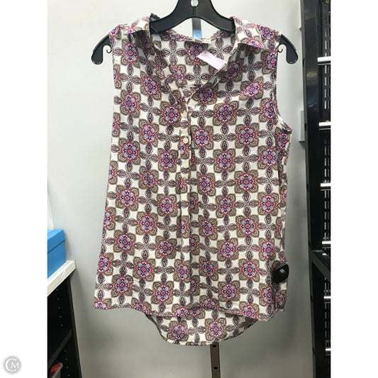 Top Sleeveless By Dana Buchman In Multi-colored, Size: S