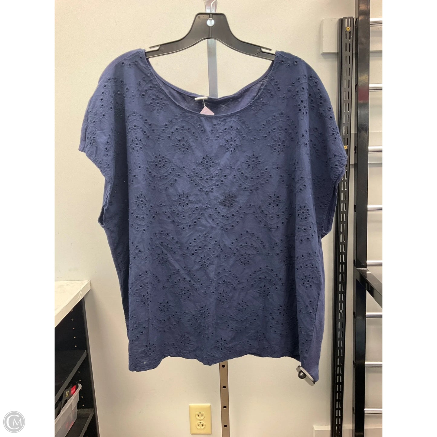 Top Short Sleeve By Old Navy In Navy, Size: Xxl
