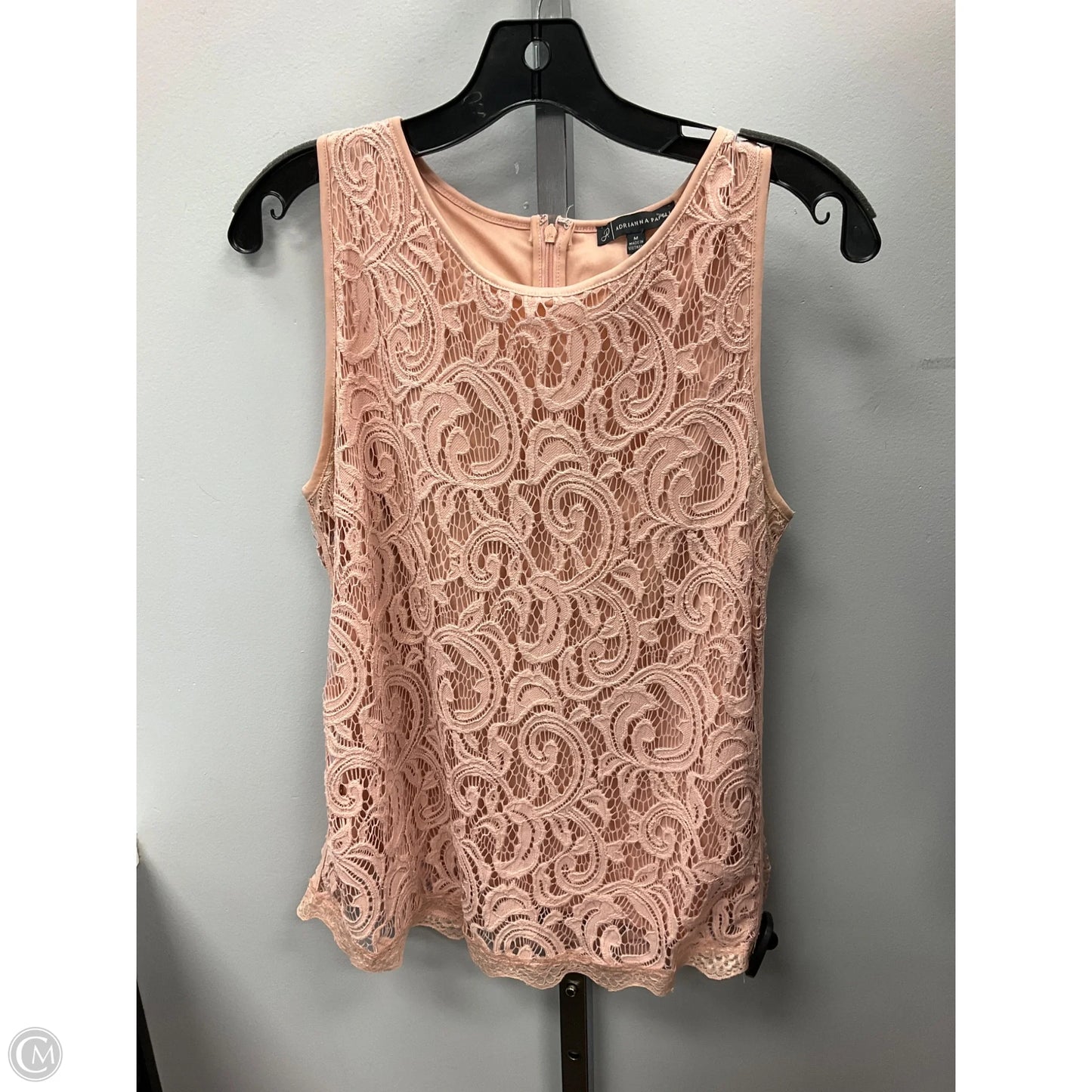 Top Sleeveless By Adrianna Papell In Pink, Size: M