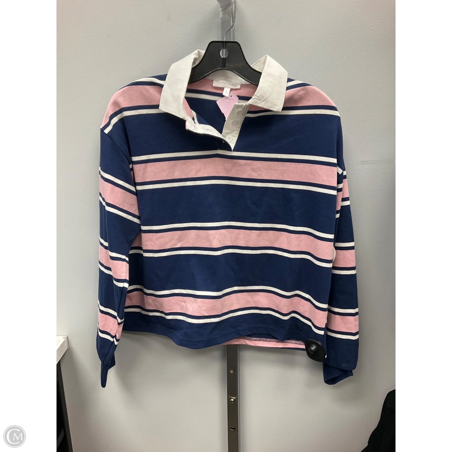 Top Long Sleeve By Clothes Mentor In Blue & Pink, Size: S