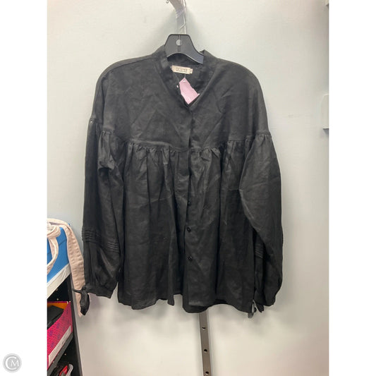 Top Long Sleeve By Cmb In Black, Size: L
