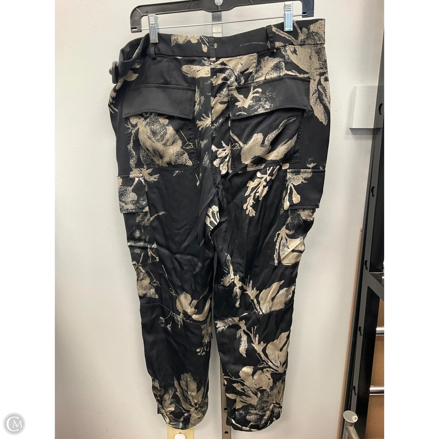 Pants Dress By Donna Karan In Black & Tan, Size: 12