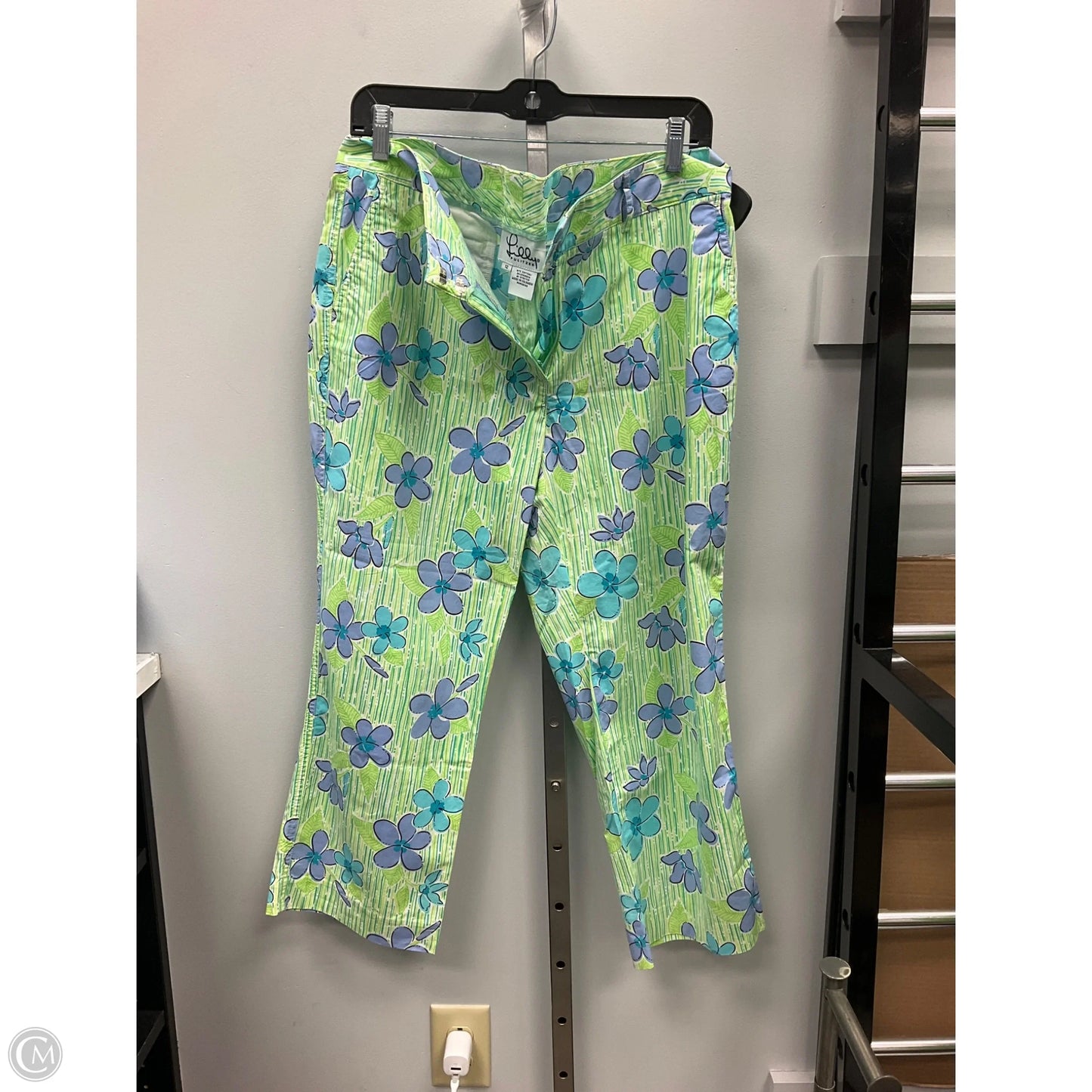 Pants Designer By Lilly Pulitzer In Blue & Green, Size: 12