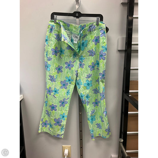 Pants Designer By Lilly Pulitzer In Blue & Green, Size: 12