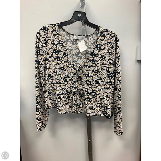 Top Long Sleeve By Hollister In Floral Print, Size: S