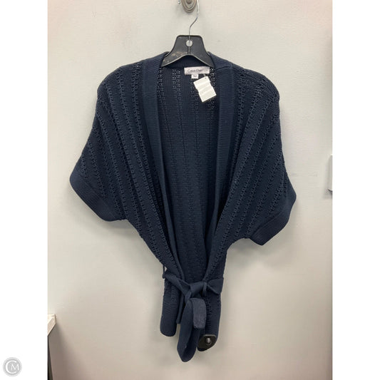 Sweater Short Sleeve By Calvin Klein In Blue, Size: S